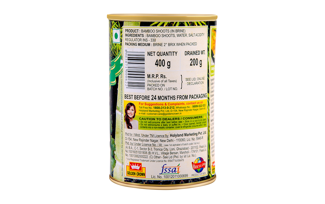 Golden Crown Bamboo Shoots    Tin  400 grams